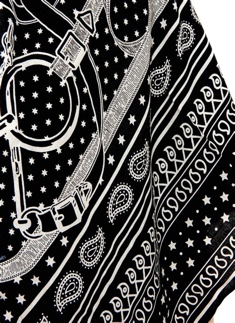 hermes scarf black and white